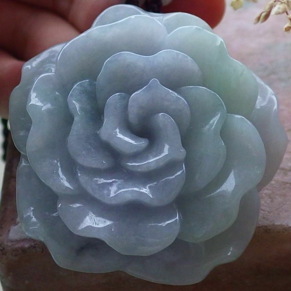 Certified Green Lavender 100% Natural A Jade jadeite pendant Orchid Flower 花开富贵 - Picture 2 of 9